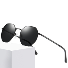 Fashion polygon polarized sunglasses men women metal edging frame outdoor driving anti UV400 marine lens round sun glasses 2024 - buy cheap