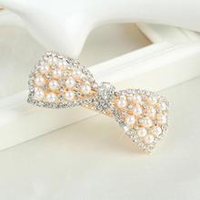 Women Crystal Rhinestone Bow Hair Clip Girl Rhinestone Hairpin 2024 - buy cheap