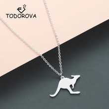 Todorova Cute Kangaroo Pendant Necklace Chain Australia Vacation Wallaby Necklace Women Men Jewelry Wild Animal Gift 2024 - buy cheap