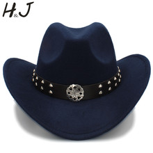 Sombreros de lana hueca para Hombre y mujer, Sombrero de vaquero occidental para invierno y otoño, tamaño 56-58CM, 11,11 2024 - compra barato