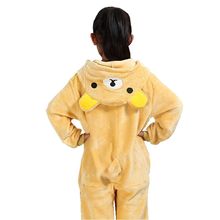 Kid's Kugurumi Onesie Animal Cartoon Rilakkuma Bear Cosplay Costume Flannel Pajama One Piece Boy Girl Child pyjama Sleep Suit 2024 - buy cheap
