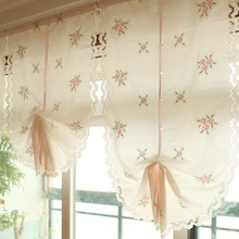Fashion multicolour embroidery linen and cotton  balloon curtain  Hand Hollow  the finished curtain85*175cm  Door curtain 2024 - buy cheap