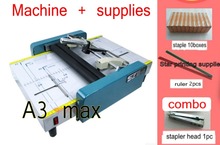 2022 New Saddle Stapler Machine Booklet Maker A3 size Pamphlet Paper folding machine 2 in 1 2024 - buy cheap