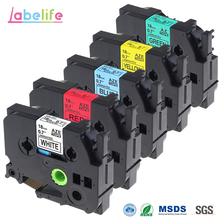 Labelife-conjunto de fita para etiquetas, máquina de etiquetar com 5 pacotes, 18mm, tze241 tze101 tze541 tze641 tze741, compatível com brother p-touch pt-p700 2024 - compre barato