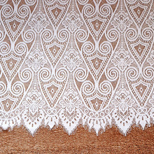 3 Meters French Eyelash Lace Fabric 150cm White Black DIY Lace Embroidery Clothes Wedding Dress Accessories Eyelash Lace Trims 2024 - buy cheap