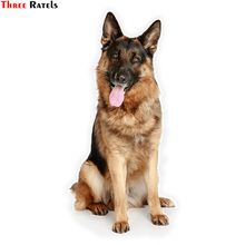 Three Ratels LCS354# 7.5x15.3cm German Shepherd Colorful Car Sticker Funny Stickers Styling Removable Decal 2024 - buy cheap