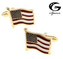 iGame US Flag Cuff Links 2 Colors Option National Emblem Design Free Shipping 2022 - buy cheap