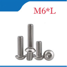 Болт M6, A2-70, болт с головкой, болт SUS304, нержавеющая сталь, M6 * (8/10/12/14/16/20/25/30/35/40/45/50/55/ 60 ~ 100) мм 2024 - купить недорого