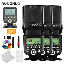 Yongnuo-controlador de Flash para Canon y Nikon, caja de almacenamiento de Flash inalámbrico, 3 unidades, YN560 IV YN560IV + YN560TX 2024 - compra barato