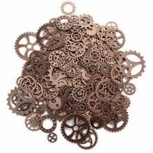 120g About 100pcs/lot Vintage Metal Mixed Gears Jewelry Making Diy Steampunk Gear Pendant Charms Bronze Bracelet Accessories 2024 - buy cheap