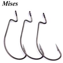 Mises 5/10/20PCS 1/0#~5/0# Natural Color Barbed Off-Set Hook Circle Hook High-carbon Steel Worm Hook Fishhook Wobbler 2024 - buy cheap