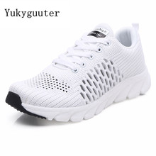 Woman Sports Running Shoes Flats Outdoor Sneakers Mesh Summer Breathable Couple Lightweight Athletic Women Lace Up Platform 2024 - buy cheap