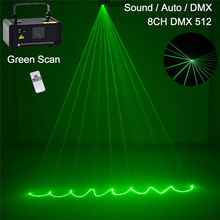Mini luminária laser de feixe verde, 50mw, scanner dmx, sem fio, remoto, pro lâmpada, dj, disco, festa, palco, aparelho de iluminação g50