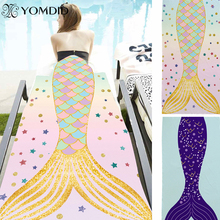 2019 Thin Large Size 150*75cm Summer Mermaid Beach Towel Newest Fashion Absorbent Microfiber Swimming Sports Bath Towel Gift 2024 - buy cheap