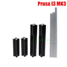 Black Prusa I3 MK3 Aluminum Extrusion Profile kit 3030 Aluminum Profile +6pcs Smooth Rods Kit for Prusa I3 MK3 3D Printer 2024 - buy cheap