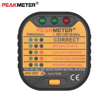 PEAKMETER PM6860 série Socket Tester com GFCI RCD teste eletricidade Automático de diagnóstico detector testador de voltagem 110 v/220 V 2024 - compre barato