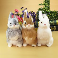 simulation animal 22x13cm lovely rabbit model toy polyethylene&furs Resin handicraft,props home decoration gift A1420 2024 - buy cheap