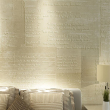 Beibehand-papel de parede 3d em relevo, moderno, retrô, letras em inglês, não-tecido, nostálgico, sala de estar, quarto, papel de parede 3d 2024 - compre barato