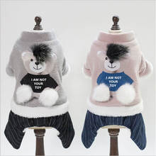 Velo Cão de Estimação Roupa Do Cão Quente de Inverno animais de Estimação Cães Roupas Para Cães Filhote de Cachorro Roupa Pet Macacões Roupas Chihuahua Bulldog 2024 - compre barato