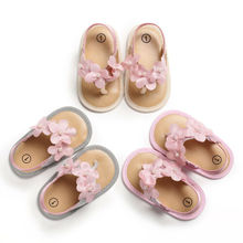 Focusnorm New Summer Newborn Baby Girl Sandals Flower Soft Sole Crib Shoes Prewalker 2024 - buy cheap