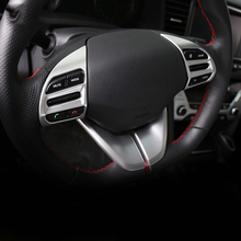 ABS Chrome For Hyundai Elantra 2016 2017 2018 2019 car accessories Car Steering wheel Button frame Cover Trim Car Sticker 2pcs 2024 - buy cheap