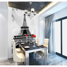 beibehang Personalized custom wallpaper papel de parede entrance Pictures Television 3d background wallpaper Eiffel Tower mural 2024 - buy cheap