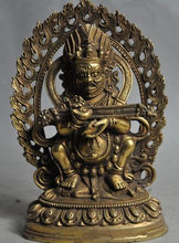 16 cm * / Tibet buddhism Brass Protect Buddhism Vajra Mahakala god Buddha Statu 2024 - buy cheap