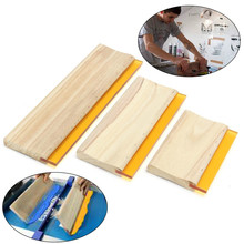 3pcs/lot Wearproof Silk Screen Printing Squeegees Blade Wooden Handle Ink Scraper Scratch Board Tools 16cm 24cm 33cm 2024 - buy cheap