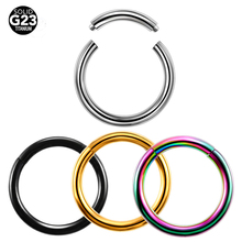 50PCs/Lot G23 Grade Titanium Colorful Nose Clicker Small Fake Hoop Septum Nose Rings Body Piercing Jewelry 2024 - buy cheap