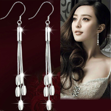 925 sterling silver Romantic Long Tassel Geometric Drop Earring For Women Wedding Jewelry pendientes boucle d'oreille 3Y551 2024 - buy cheap