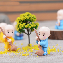 Modelo de moncães chinês estatueta budista, personagem de desenhos animados, jardim das fadas, ornamento em miniatura para casa, acessórios de decoração de mesa, 4 peças 2024 - compre barato
