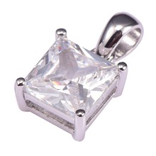 Venda quente cristal branco zircão pingente 925 prata esterlina frete grátis mais novo moda atraente pingente pp41 2024 - compre barato