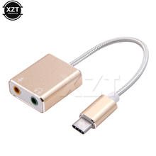 USB Type-C Earphone Micphone Sound Card Jack 3.5mm External Type C Adapter Audio Card USB-C to Sound Card for Macbook windows 2024 - buy cheap