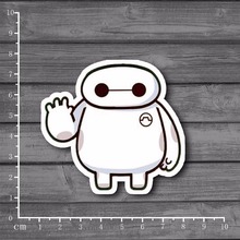 Q-white Cute Baymax Hi Waterproof Stationery Suitcase Laptop Notebook Phone Decor DIY Car Styling Tide Brand Stickers[Single] 2024 - buy cheap
