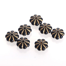 250 Pcs 5x10 MM Fluted Corrugated Stripe Flower Acrylic Antique Design Spacer Beads For Diy Bracelet Jewelry Making Accessories 2024 - buy cheap