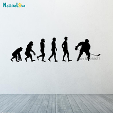 Sticker evolution of Hockey Player Ice Goalkeeper sportsman Wall Decals For Boys Kids room Nursery Wall Stickers Wall Art CL314 2024 - buy cheap