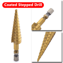 3-13mm HSS High Speed Steel Titanium Coated Step Drill Bit Step Cone Cutt Tools Woodworking Wood Metal Drill Bit Set 2024 - buy cheap