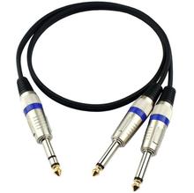 NEW 6.35 TO DOUBLE 6.35 MALE TO MALE CABLE AUDIO CABLE AUDIO LINE AUDIO WIRE 1M  2M 3M 5M 20M 30M JSJ-S23 2024 - buy cheap