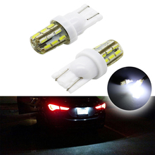 Luz LED en forma de número para matrícula de coche, Bombilla blanca, T10, 168, 194, 2825, 24SMD, 2 unids/set por juego 2024 - compra barato