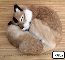 new real life sleeping fox model plastic&furs simulation natural colour fox doll gift about 27x12cm xf1792 2024 - buy cheap