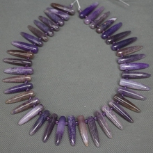 Natural Purple  Point Pendant Necklace Women Dyed Stone Pendant Accessories Super Popularity European Fashion Jewelry 2024 - купить недорого