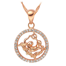 Ayowei12 colar com constelações redondas, pingente de joia dourada com brilho, para aquário, dia das mães, fabricado à mão, ln596a 2024 - compre barato