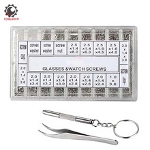 Eyeglass Sunglass Repair Kit with Screws Tweezers Screwdriver Tiny Micro Screws Nuts Assortment Stainless Steel Screws for Watch 2024 - buy cheap