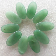 (10 pieces/lot)  Wholesale Natural Green Aventurine CAB Cabochon 30x15x7mm Free Shipping Fashion Jewelry D519 2024 - buy cheap