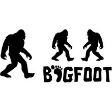 16CM*7.7CM Set 4 Bigfoot Yeti Sasquatch Car Stickers And Decals Motorcycle Car Styling Accessories Black Sliver C8-0363 2024 - buy cheap