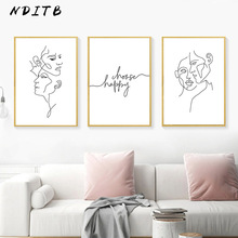 Abstract Minimalist Canvas Poster Print Wall Art Line Drawing Poster Painting Nordic Decoration Picture Modern Living Room Decor 2024 - buy cheap