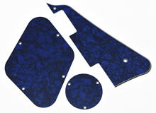 KAISH Blue Pearl Pickguard LP & Back Placa Interruptor Cavity Covers para LP Epi 2024 - compre barato