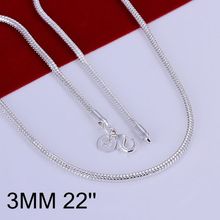 XLN192-22 Wholesale Charm Christmas Gifts Pendants Necklaces For Women Fashion Jewelry 3mm Snake Bone Necklace-22 /agkaixra 2024 - buy cheap