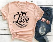 Não posso comprar o amor mas você pode salvar a camisa com o lembrança gráfico divertidos amantes do cão grunge tumblr estética da rua camisetas citação top 2024 - compre barato