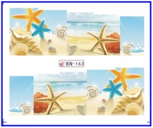 Nail Sticker Full Cover Water Transfers Stickers Nail Decals FISH SCALE CONCH SEA STAR PEARL BN1163-168 2024 - buy cheap